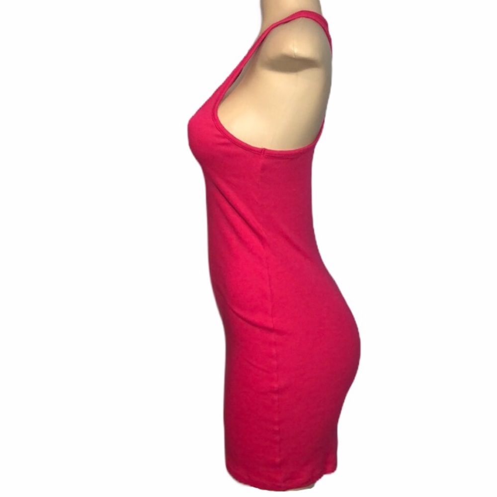 Express Pink Ribbed Racerback Dress Sz S - Picture 7 of 8